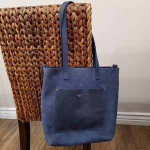 Portland Leather Goods Deep Water Crossbody Tote